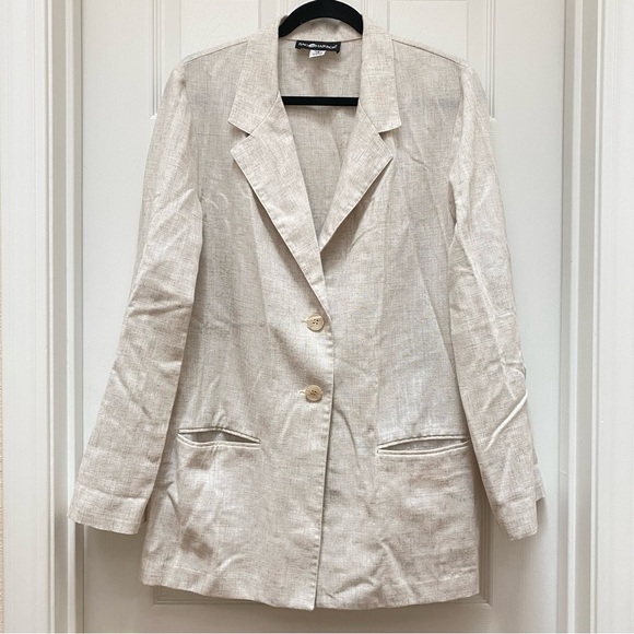 Sag Harbor Lightweight Notch Single Breasted Oatmeal Blazer - Picture 1 of 4